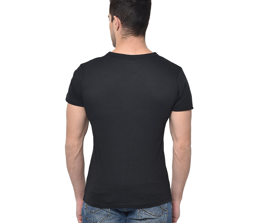Vimal Jonney Round Neck Black T-shirt For Men's - Vimal Clothing store