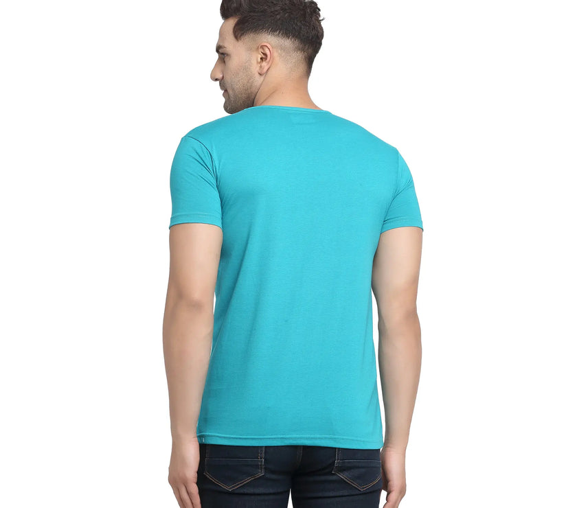 Vimal Jonney Regular Fit Round Neck Light Green T-shirt For Men's - Vimal Clothing store