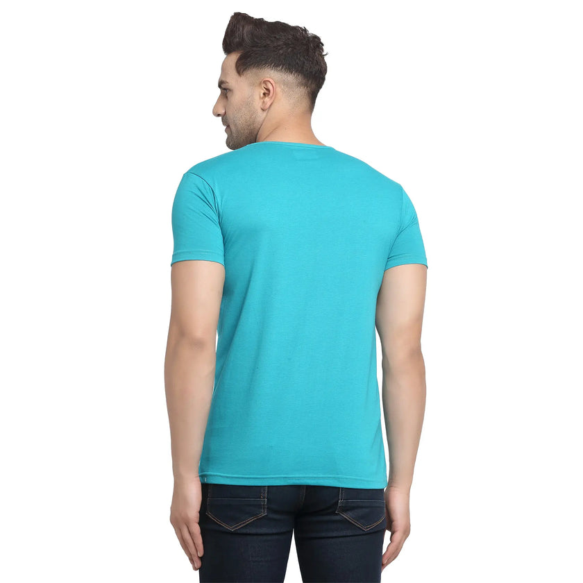 Vimal Jonney Regular Fit Round Neck Light Green T-shirt For Men's - Vimal Clothing store