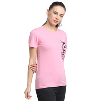 Mack Jonney Pink Half Sleeve T-shirt For Women's