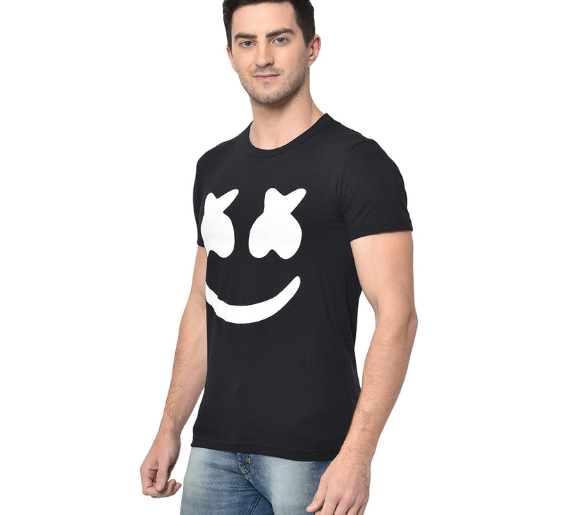 Vimal Jonney Round Neck Black T-shirt For Men's - Vimal Clothing store