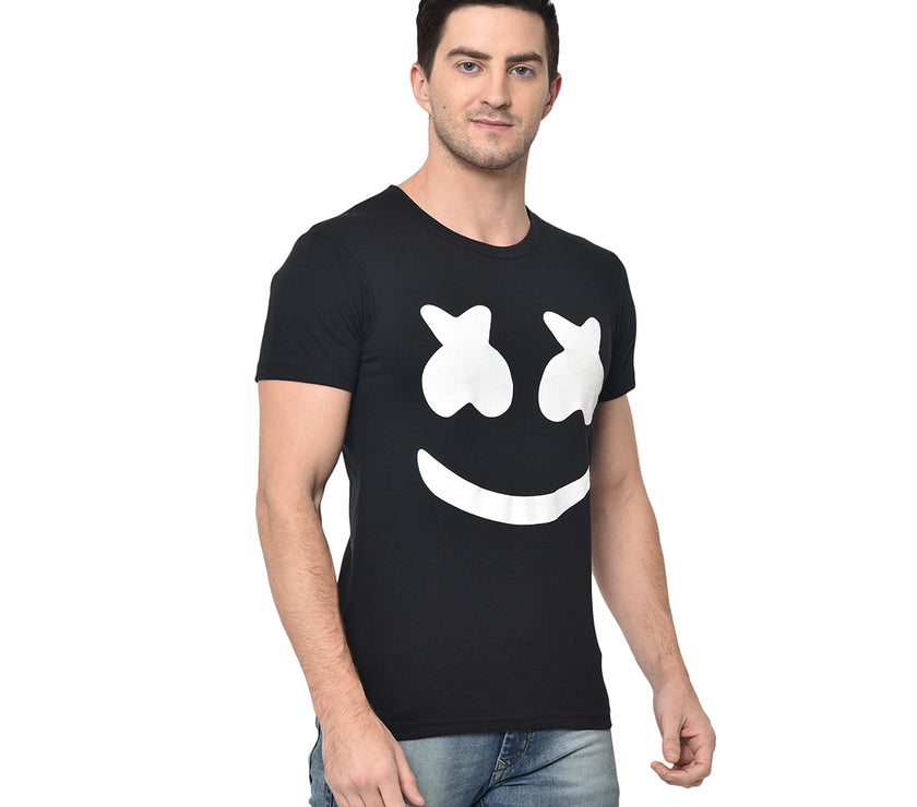 Vimal Jonney Round Neck Black T-shirt For Men's - Vimal Clothing store
