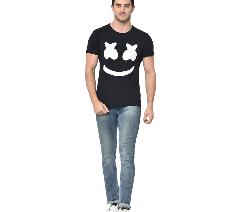 Vimal Jonney Round Neck Black T-shirt For Men's - Vimal Clothing store