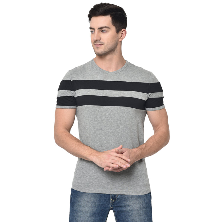 Vimal Jonney Round Neck Grey T-shirt For Men's - Vimal Clothing store