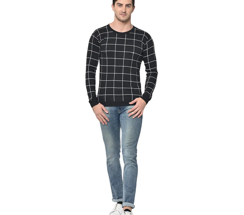 Vimal Jonney Full Sleeve Black T-shirt For Men's - Vimal Clothing store