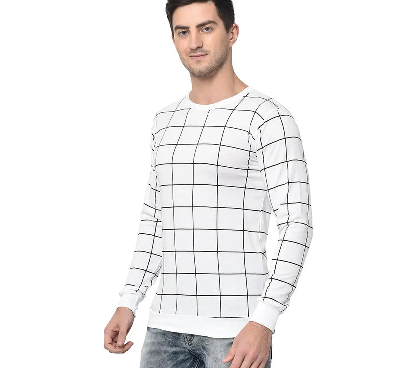 Vimal Jonney Full Sleeve White T-shirt For Men's - Vimal Clothing store