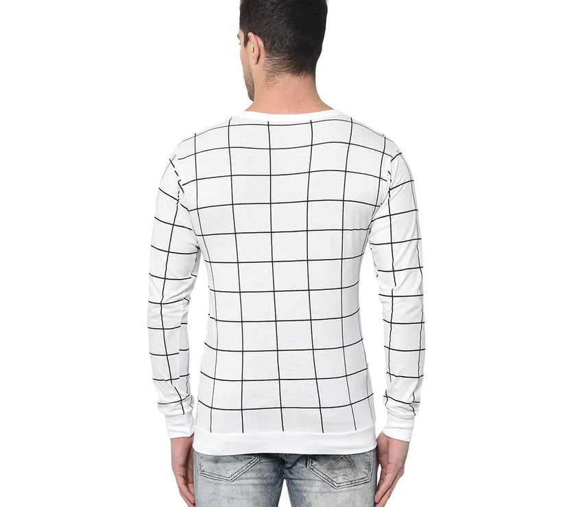 Vimal Jonney Full Sleeve White T-shirt For Men's - Vimal Clothing store