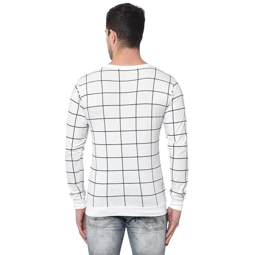 Vimal Jonney Full Sleeve White T-shirt For Men's - Vimal Clothing store