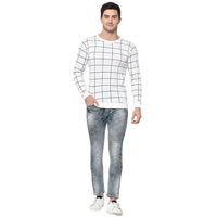 Vimal Jonney Full Sleeve White T-shirt For Men's - Vimal Clothing store