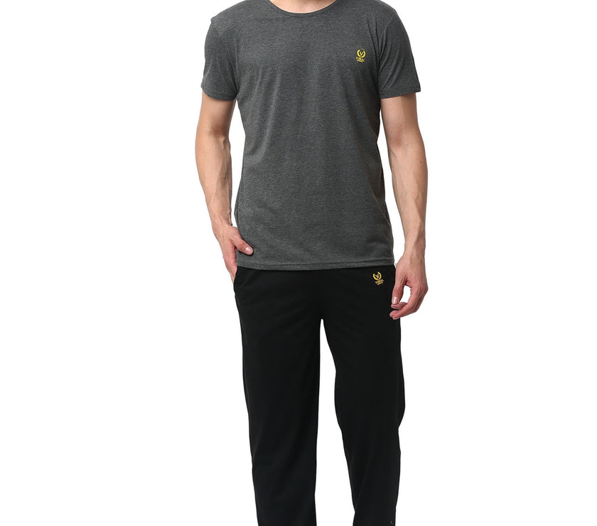 Mack Jonney Grey Black Night Suit For Men's