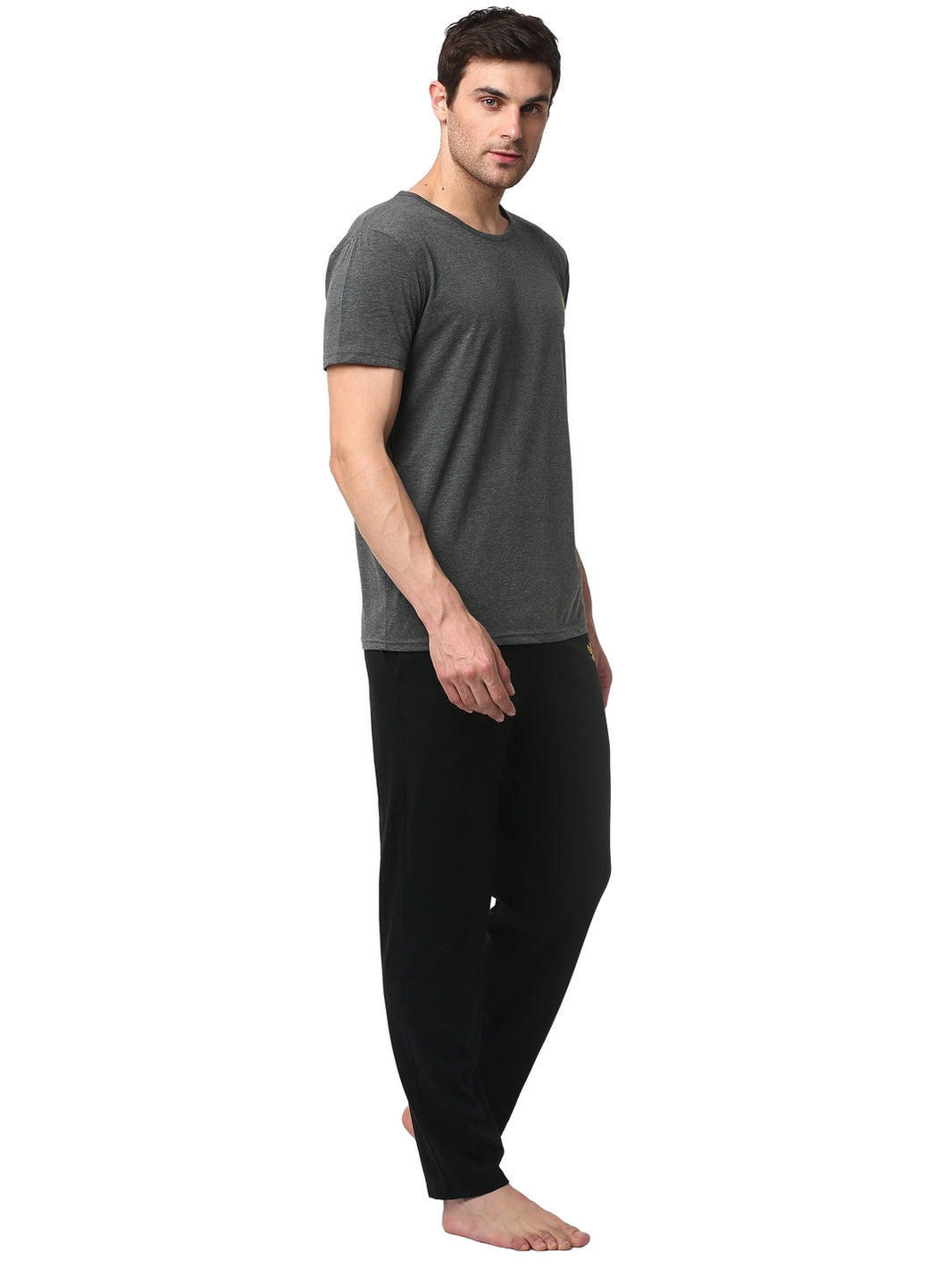 Mack Jonney Grey Black Night Suit For Men's