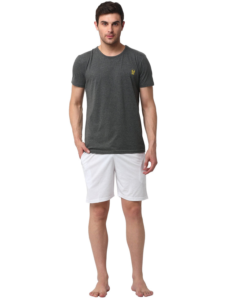 Mack Jonney Grey White Night Suit For Men's
