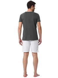 Mack Jonney Grey White Night Suit For Men's