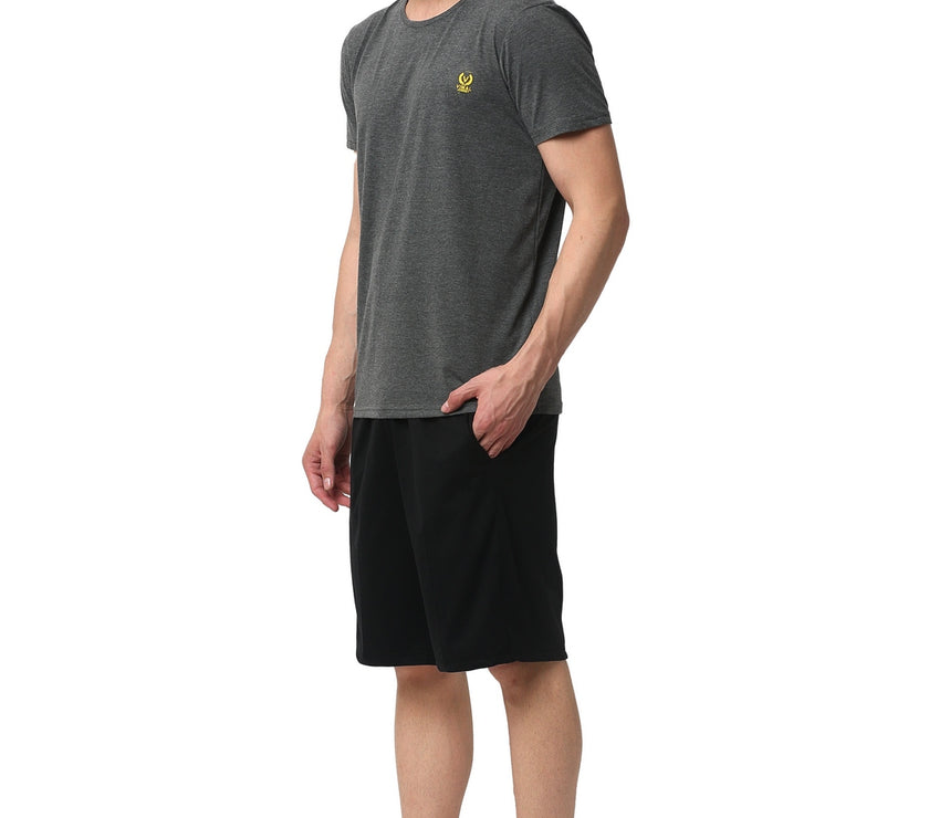 Mack Jonney Grey Black Night Suit For Men's