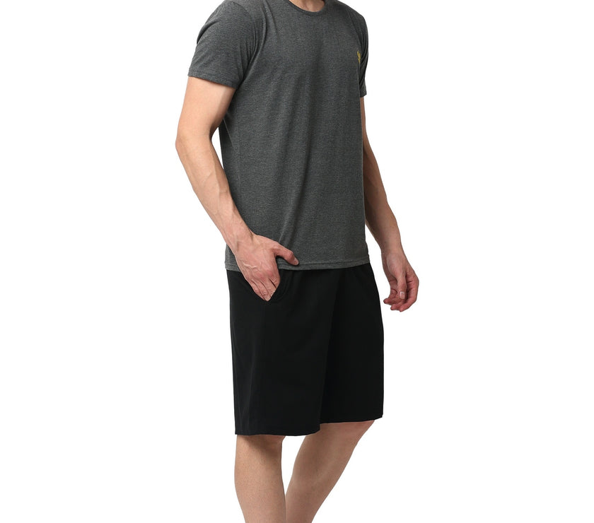Mack Jonney Grey Black Night Suit For Men's