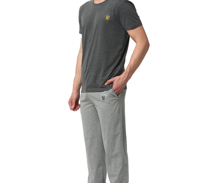 Mack Jonney Grey Silver Night Suit For Men's