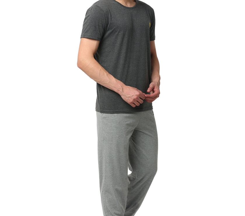 Mack Jonney Grey Silver Night Suit For Men's