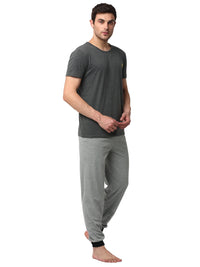 Mack Jonney Grey Silver Night Suit For Men's