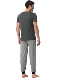 Mack Jonney Grey Silver Night Suit For Men's