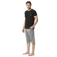 Mack Jonney Black Silver Night Suit For Men's