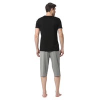 Mack Jonney Black Silver Night Suit For Men's