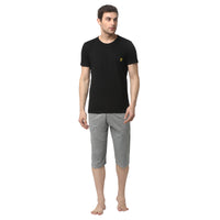 Mack Jonney Black Silver Night Suit For Men's