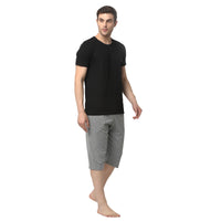 Mack Jonney Black Silver Night Suit For Men's
