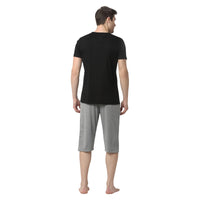 Mack Jonney Black Silver Night Suit For Men's