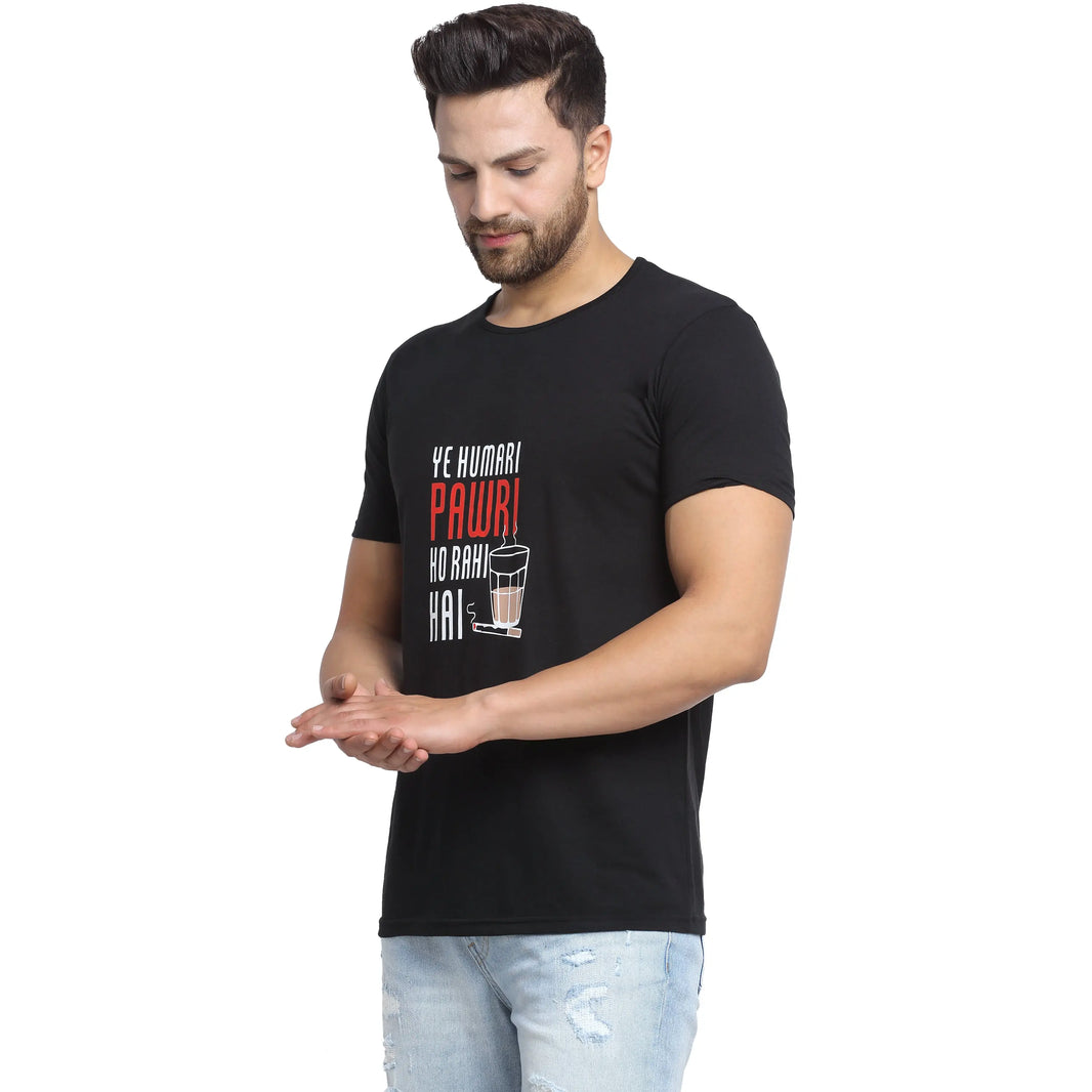 Vimal Jonney Round Neck Light Blue T-shirt For Men's - Vimal Clothing store