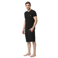Mack Jonney Black Black Night Suit For Men's