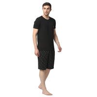 Mack Jonney Black Black Night Suit For Men's