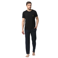 Mack Jonney Black Dark Blue Night Suit For Men's