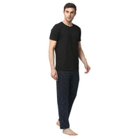 Mack Jonney Black Dark Blue Night Suit For Men's