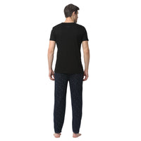 Mack Jonney Black Dark Blue Night Suit For Men's