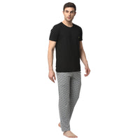 Mack Jonney Black Silver Night Suit For Men's