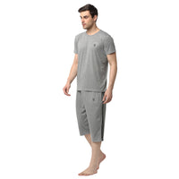 Mack Jonney Silver Silver Night Suit For Men's
