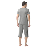 Mack Jonney Silver Silver Night Suit For Men's