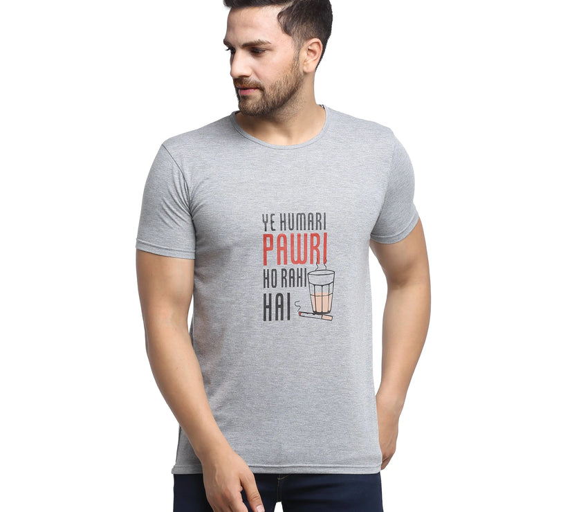 Vimal Jonney Round Neck White T-shirt For Men's - Vimal Clothing store