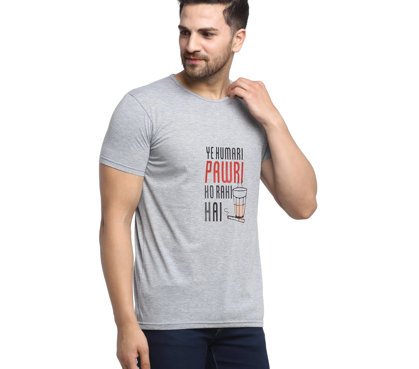 Vimal Jonney Round Neck White T-shirt For Men's - Vimal Clothing store