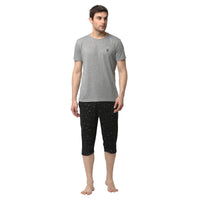 Mack Jonney Black Silver Night Suit For Men's