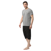 Mack Jonney Black Silver Night Suit For Men's