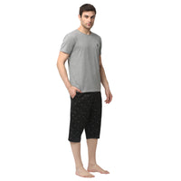 Mack Jonney Black Silver Night Suit For Men's