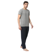 Mack Jonney Silver Dark Blue Night Suit For Men's