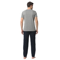 Mack Jonney Silver Dark Blue Night Suit For Men's