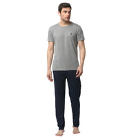 Mack Jonney Silver Dark Blue Night Suit For Men's