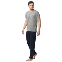 Mack Jonney Silver Dark Blue Night Suit For Men's