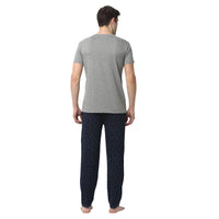 Mack Jonney Silver Dark Blue Night Suit For Men's