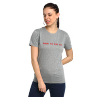 Mack Jonney Silver Half Sleeve T-shirt For Women's