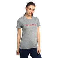 Mack Jonney Silver Half Sleeve T-shirt For Women's