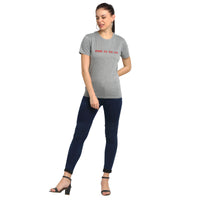Mack Jonney Silver Half Sleeve T-shirt For Women's